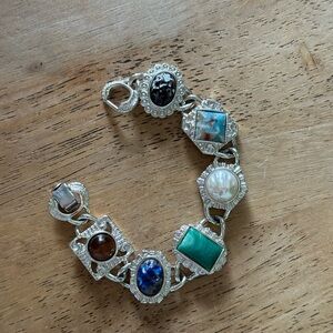 Sarah Coventry 1960’s Silver Multi-Stone Bracelet